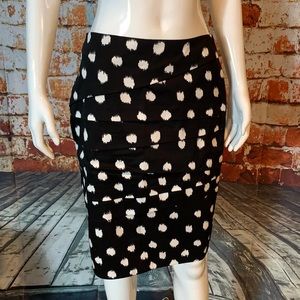 Joseph Ribkoff Black and White Patterned Pencil Skirt